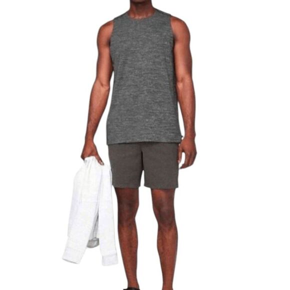 LULULEMON ATHLETICA Drysense Mesh Sleeveless In Heathered Black Size Large - Picture 1 of 5